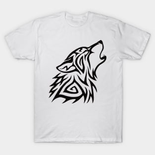 Tribal Wolf Howl T-Shirt